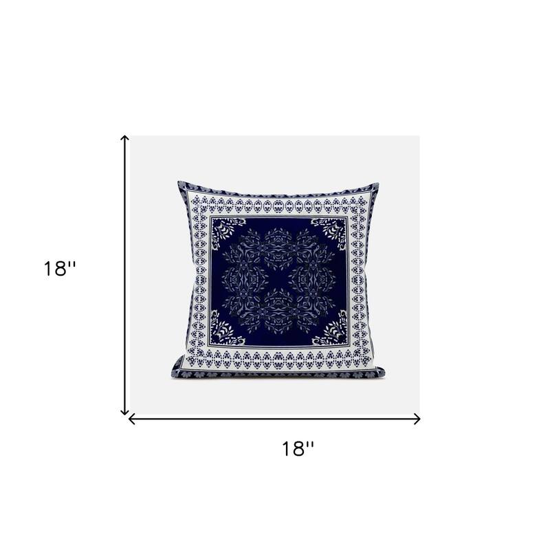 HomeRoots 20"x20" Muted Magenta Cream Blown Seam Suede Geometric Throw Pillow