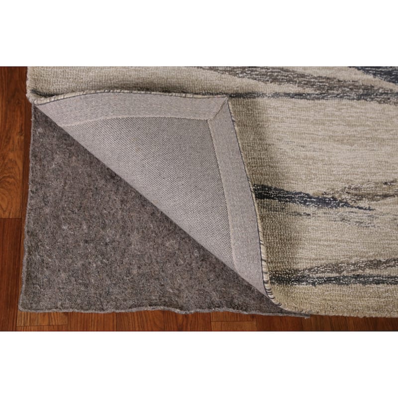Modern Indian Area Rug Handmade Contemporary Wool Carpet - 5'3" x 7'7"