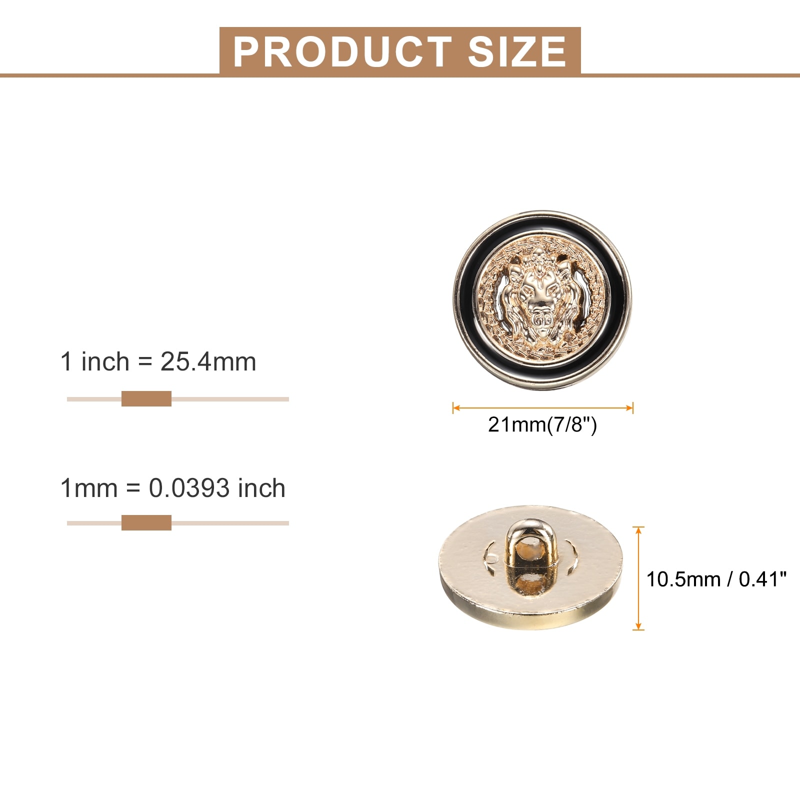 Faux Pearl Buttons Plastic Round Sewing Button Replacement Craft Fastener for Coats Clothing Crafts Style H - Gold-White