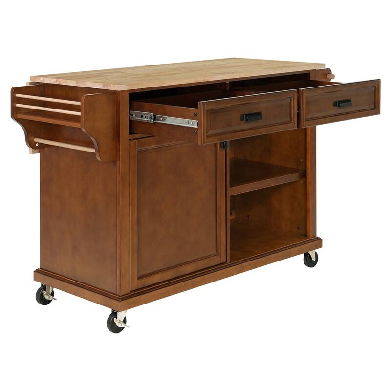 Kitchen Island Cart/Utility Storage Trolley with Storage Drawers