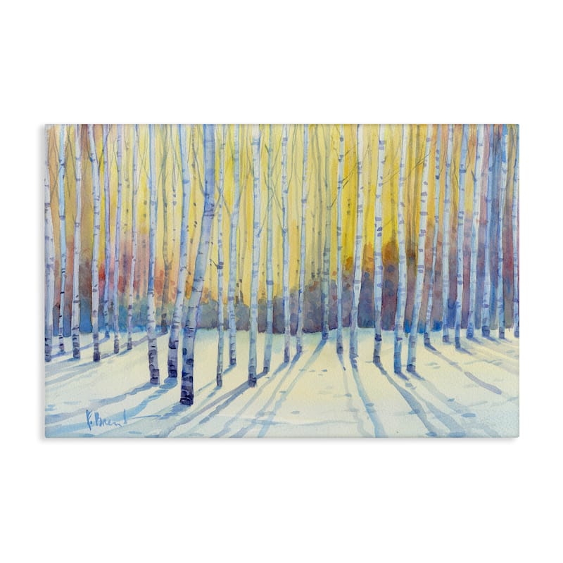 Stupell Sunlit Winter Birch Trees Canvas Wall Art Design By Paul Brent - 24 x 16