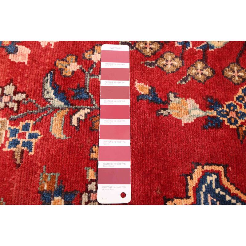 ECARPETGALLERY Hand-knotted Andelz Red Wool Rug - 3'3 x 9'8