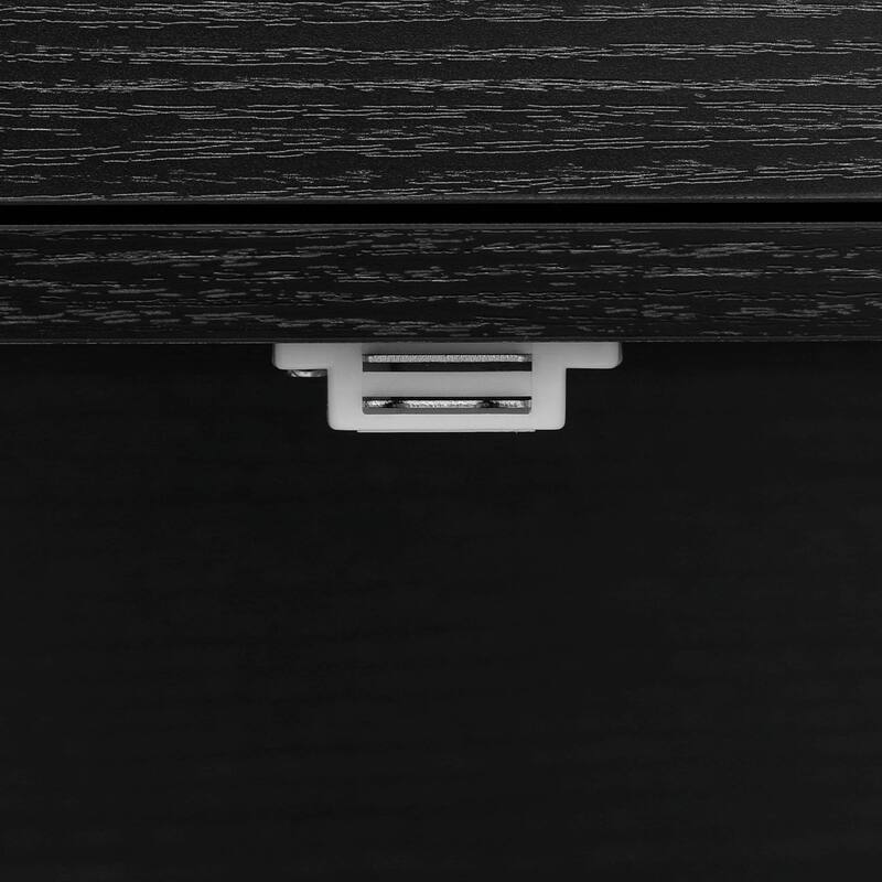 53'' Rolling Farmhouse Kitchen Island - Two Glass Cabinet Doors with Power Outlet