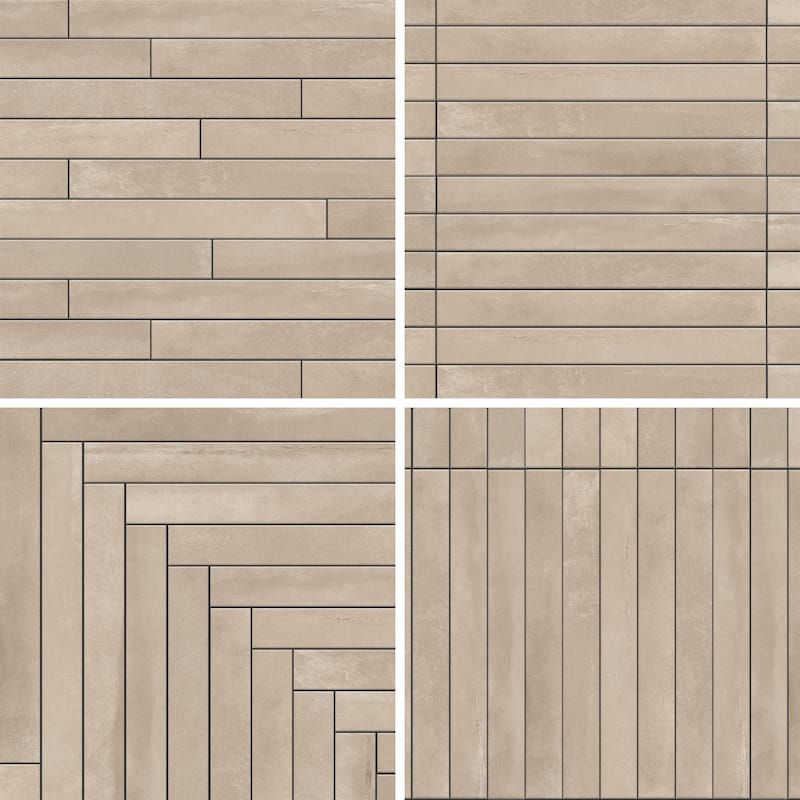 Merola Tile Tucson Beige 1-7/8" x 17-3/4" Porcelain Floor and Wall Tile