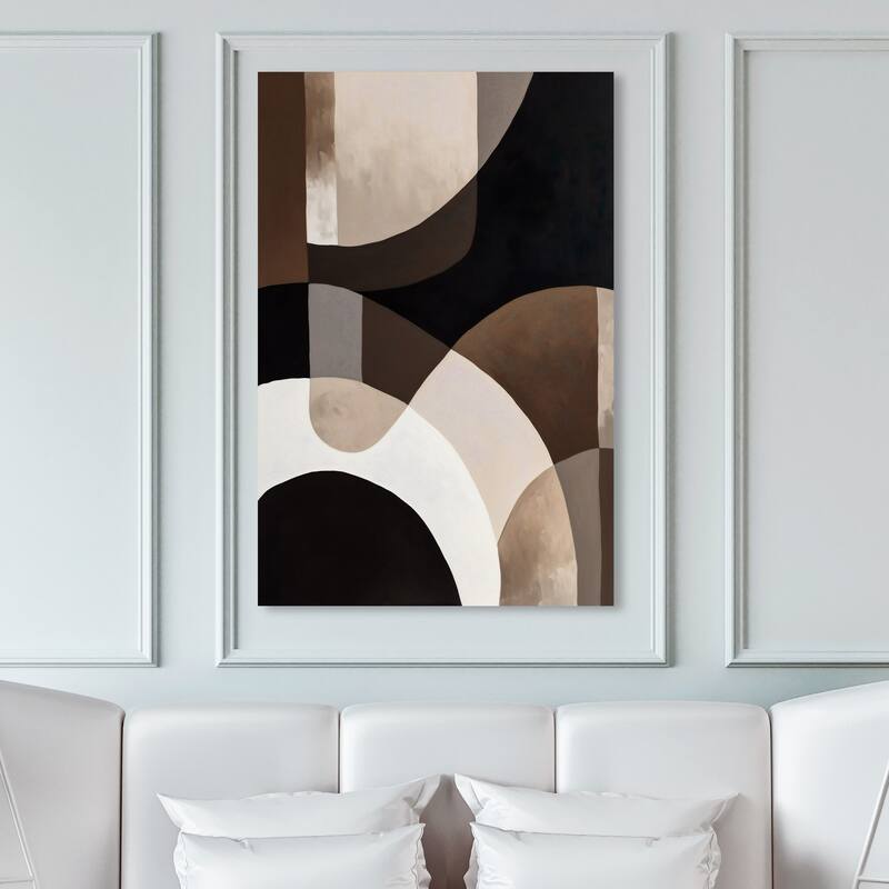Wynwood Studio Abstract Tunnels in the Park Brown and Modern & Contemporary Wall Art Canvas Print - 45 x 30
