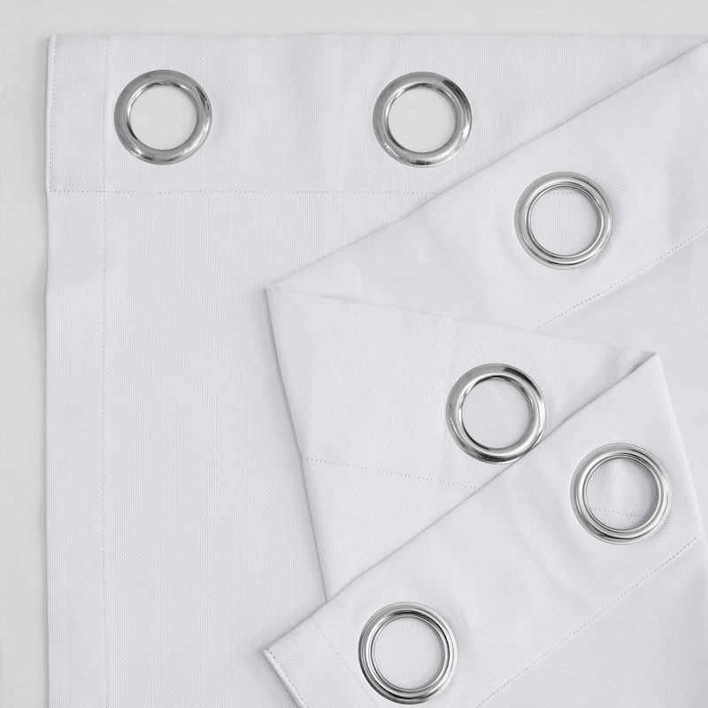 Exclusive Fabrics Solid Performance Linen Grommet Thermal Blackout Curtains for Bedroom & Living Room Curtains Single Panel