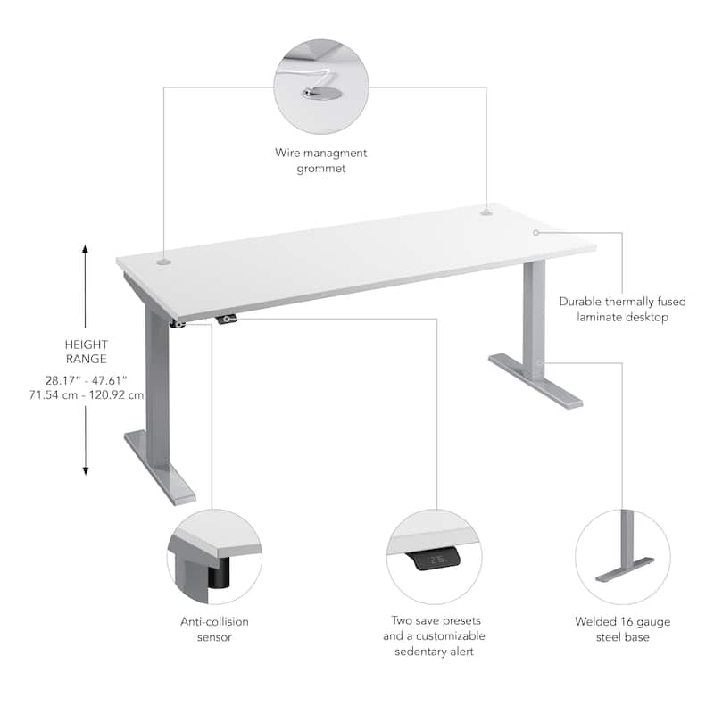 Bush Business Furniture Move 40 Series 72x30 Adjustable Standing Desk