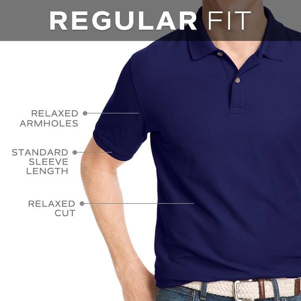 Shop Izod Golf Polish Mens Performance Grid Polo Shirt Free