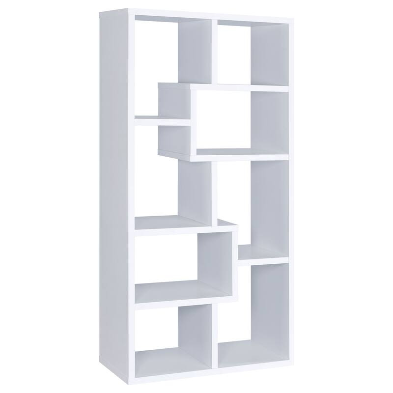 Theo 71-inch 8-compartment Wood Bookshelf