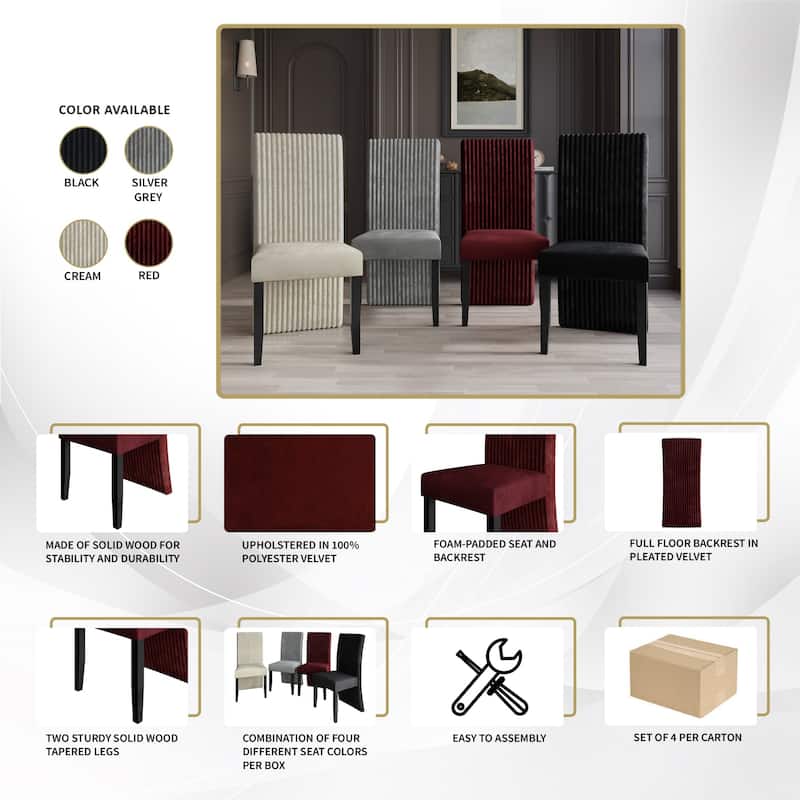 CraftPorch Corduroy Mid-Century Modern 5 Piece Dining Set