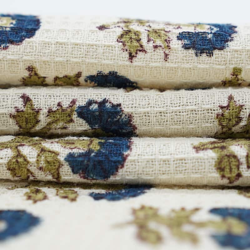 Fabdivine Handmade Floral Block Print Kitchen or Bath Room Hand Towels Home or Office Accent