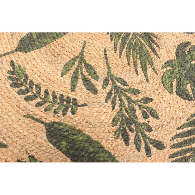 ECARPETGALLERY Braided Weave Palas Denizli Tan Jute Rug - 3'0 x 3'0