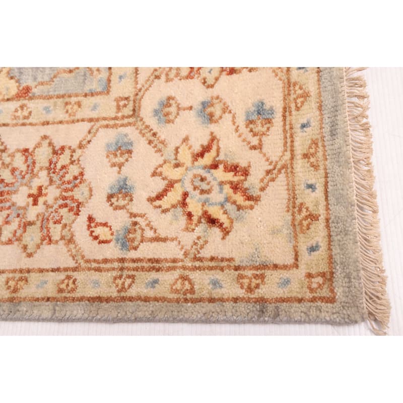 ECARPETGALLERY Hand-knotted Finest Oushak Light Blue Wool Rug - 5'1 x 7'11