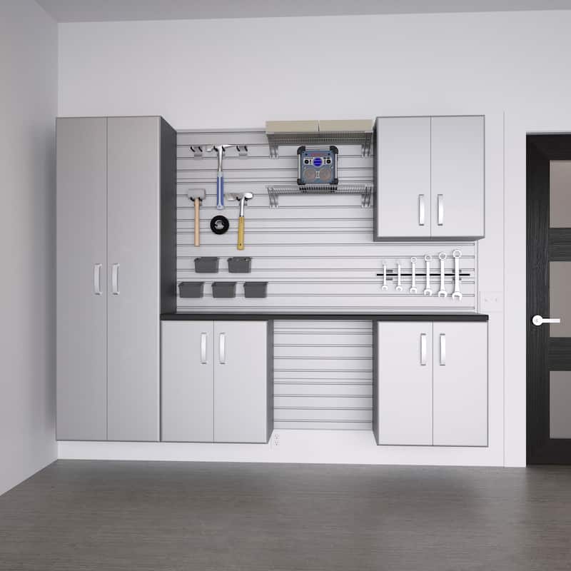 Flow Wall 5pc PVC Indoor Modern Cabinet Shelf Kit