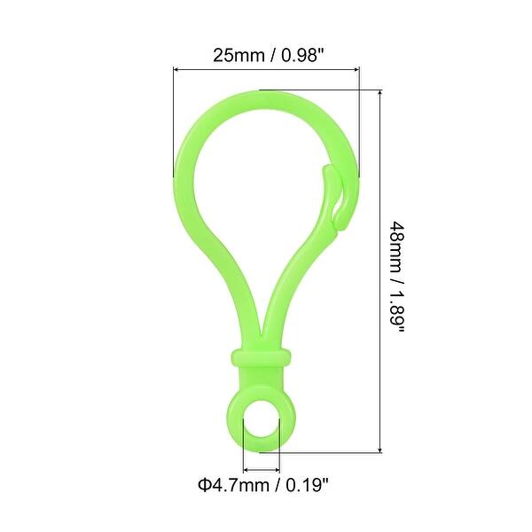Unique Bargains Plastic Lobster Clasps, Claw Snap Hooks for Keychains DIY, 48pcs - Light Green - 48mm