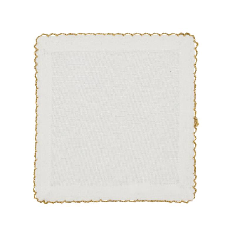 Table Napkins With Whip Stitched Design (Set of 4)