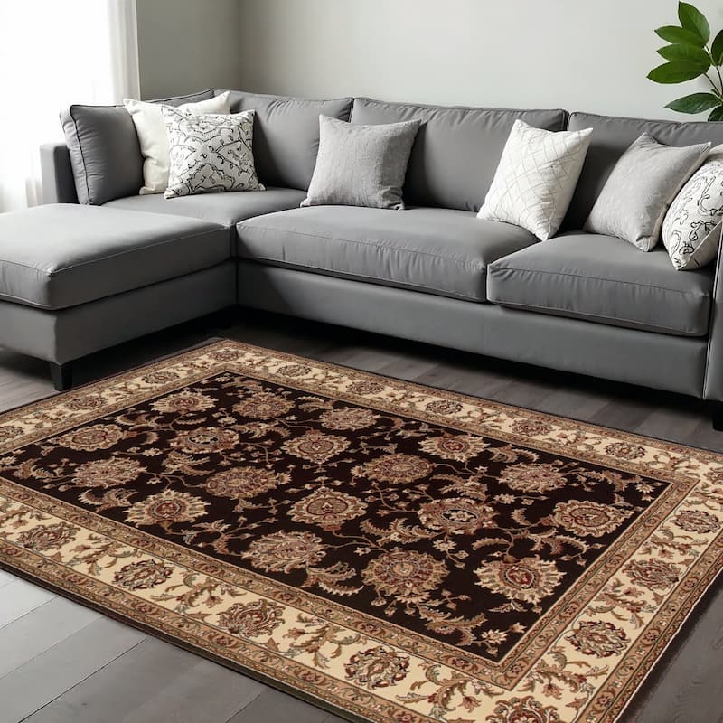 HomeRoots Oriental Traditional Runner Area Rug - 153.54 in. x 118.11 in.  x 0.43 in. - Rectangle