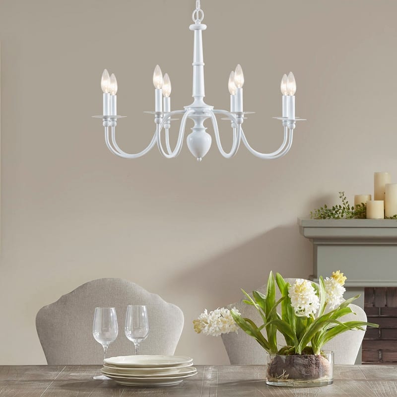 8-head Chandelier, Candle Pendant Light for Dining Room, Entry Way