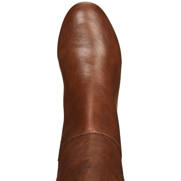 tall cognac boots with heel