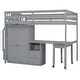 preview thumbnail 42 of 55, Full Size Loft Bed with Stairs, Bookshelf, Drawers, Desk & Wardrobe - Multifunctional Furniture for Kids & Teens