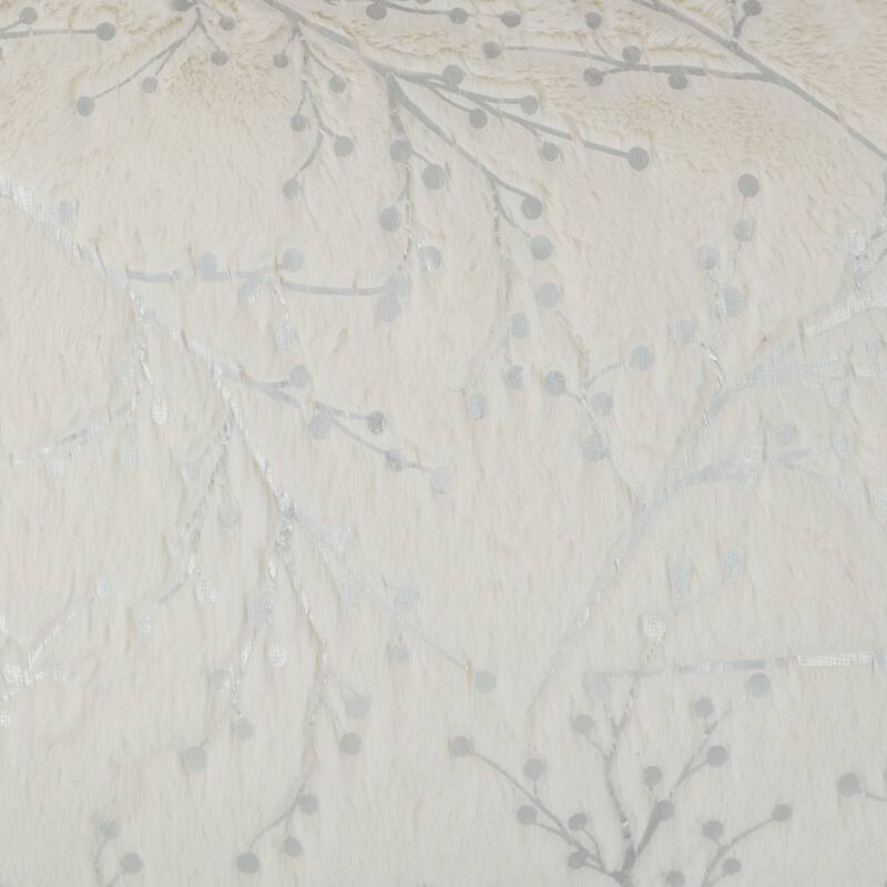 Mina Victory Faux Fur Metallic Branches Indoor Accent Pillows or Throw