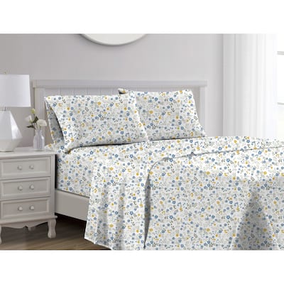 Sara 1000TC Cotton Sheet Set Blue King