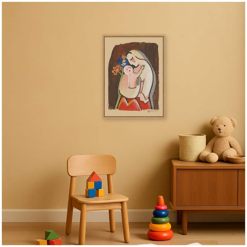 Kate and Laurel Matka 1938 Mikulas Galanda by Nostalgia Prints Framed Canvas Wall Art Print