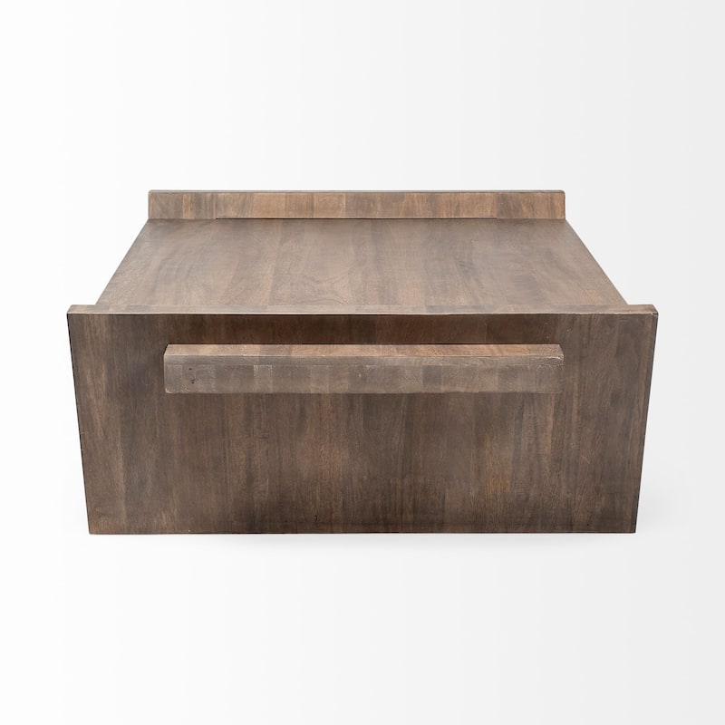 HomeRoots 59" Brown Wood Coffee Table - 36