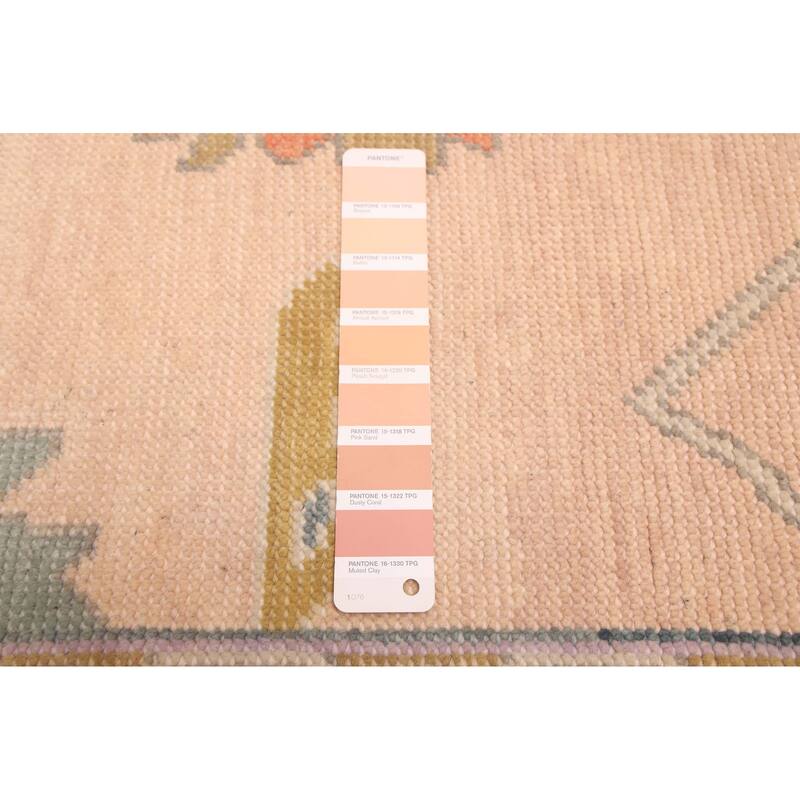 ECARPETGALLERY Hand-knotted Modern Oushak Light Copper Wool Rug - 8'11 x 11'10