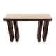 preview thumbnail 8 of 10, Modern Edge Travertine Console Table with Wood Base - 47", Tan & Brown - 46.25"