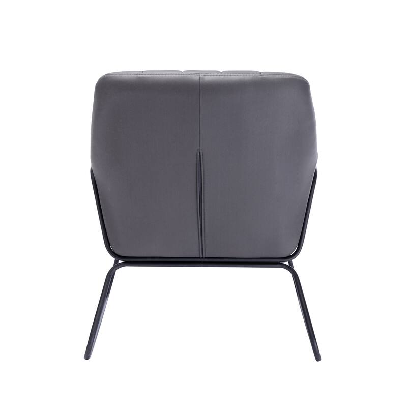 Porthos Home Haco Accent Chair, Microfiber Upholstery, Steel Sled Legs