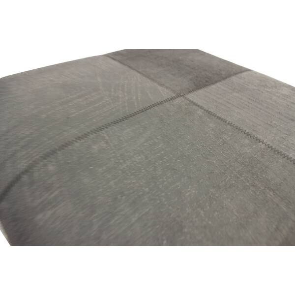 Shop Noori Home Distressed Leather Pouf Lincoln Charcoal 18 X18 X18 Overstock 20901344