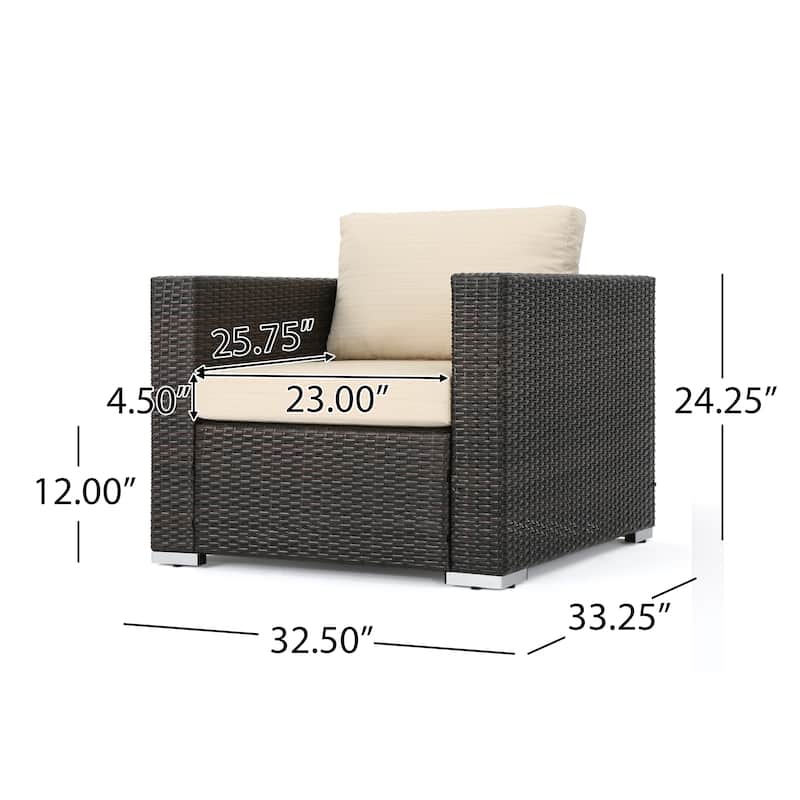 Christopher Knight Home Santa Rosa Outdoor 7-piece Wicker Seating Sectional Set