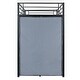 preview thumbnail 53 of 77, Twin/Full Size Loft Bed with Bulit-in Desk and LED Light, Metal Loft Bedframe with Wardrobe, Storage Shelves and Power Outlet