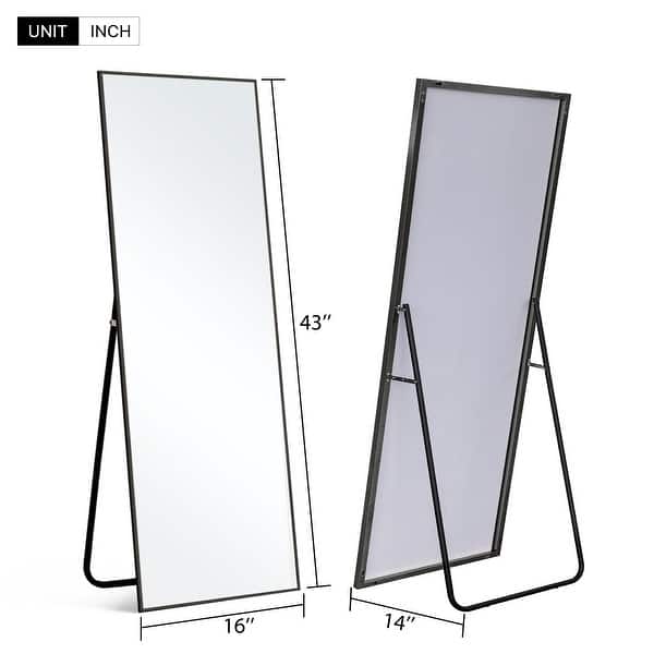 Framed Floor Mirror Standing Holder Full Length Mirrors On Sale Bed