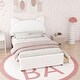 preview thumbnail 14 of 56, Upholstered Platform Bed with Cartoon Ear Headboard and Drawers