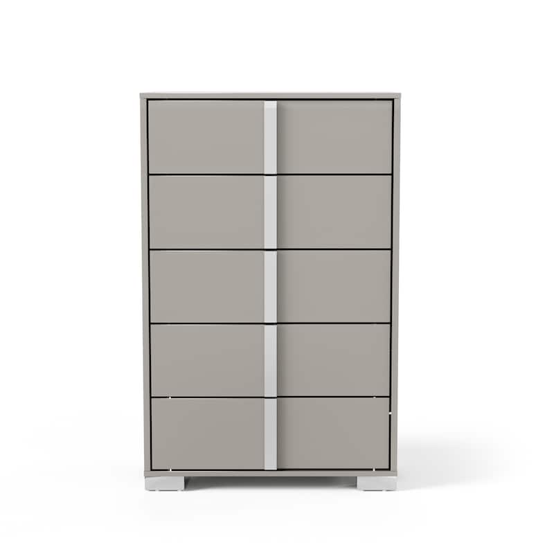 Furniture of America Erina Modern Glossy 6-Piece Panel Bedroom Set