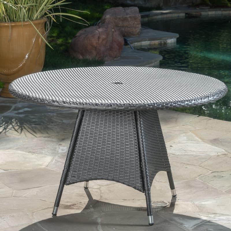 Corsica Outdoor Round Dining Table by Christopher Knight Home - 48.00" L x 48.00" W x 28.25" H