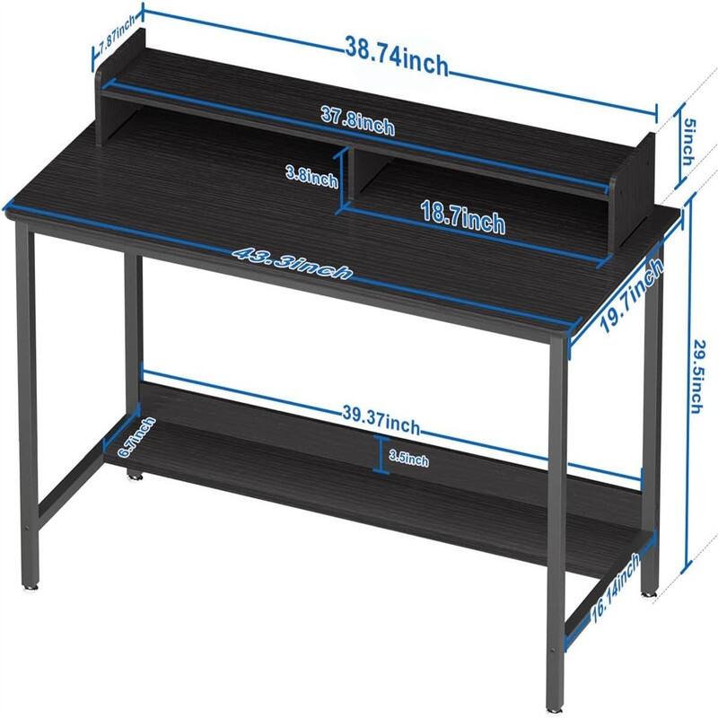 Computer Desk with Shelves
