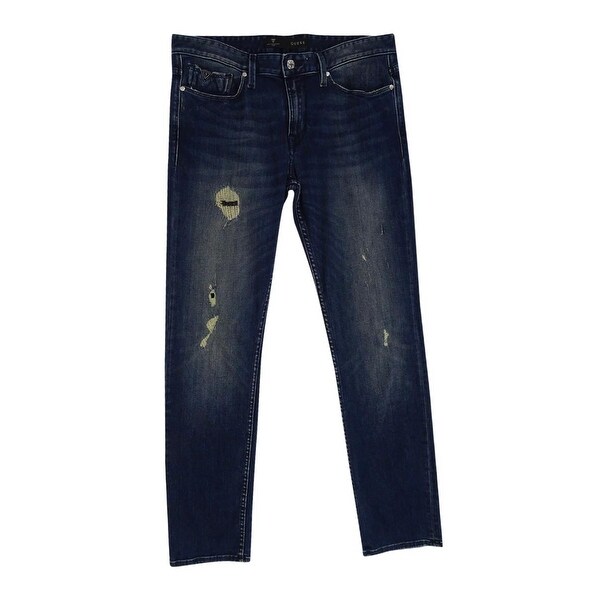 straight leg ripped jeans mens