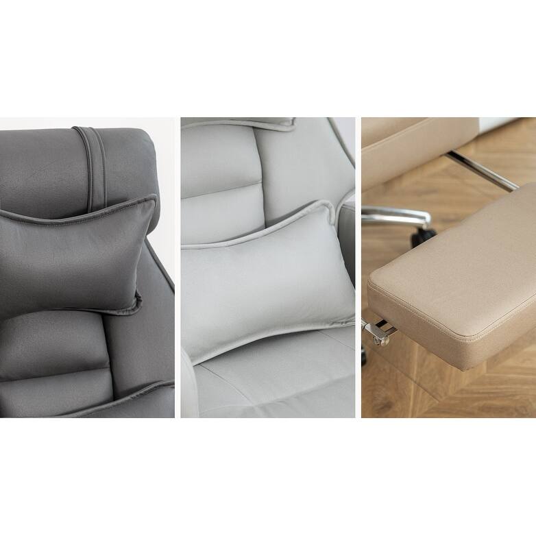 Swivel Ergonomic Office Chair, High Back with Lumbar Support Headrest, Sedentary Comfortable Boss Chair, 155°Reclining Chair