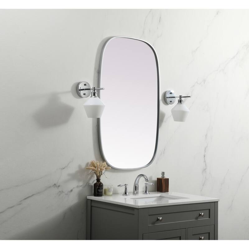 Elegant Lighting MR2B2440 Brynn 24" W x 40" H Modern Oval Bathroom
