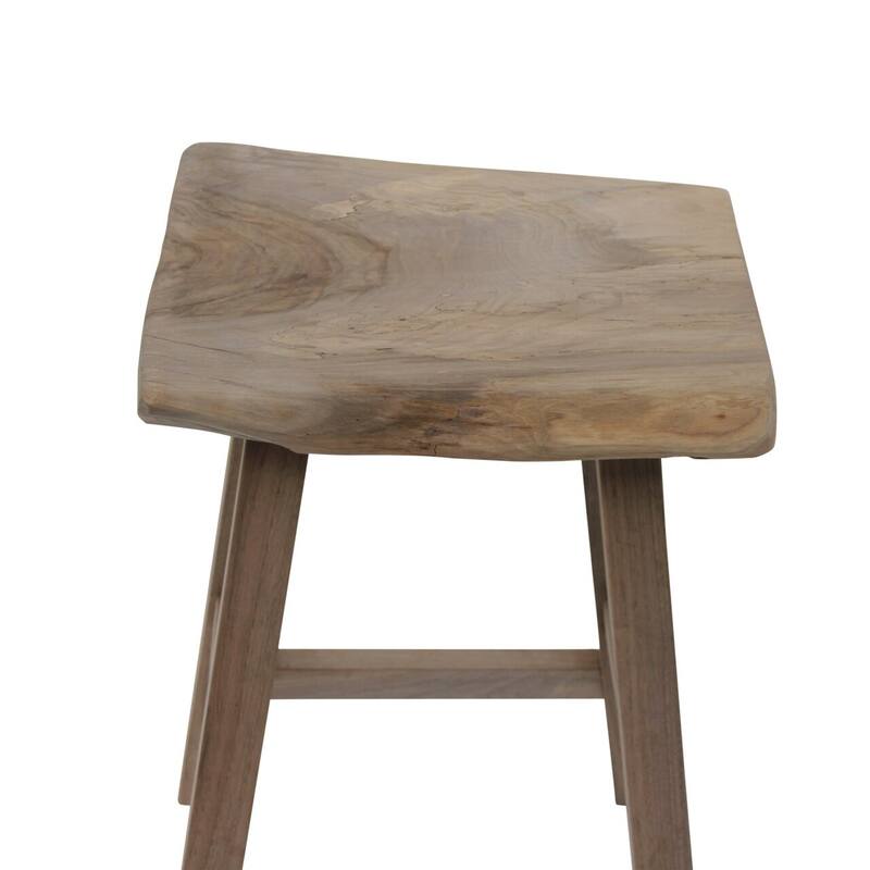 Artissance Live Edge Reclaimed Solid Walnut Wood Stool, 20 Inch Tall, Natural Wood (Color & Size May Vary) - 9'6" x 12'11"