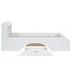 preview thumbnail 7 of 14, Twin Size Wood Platform Bed with 2 Drawers and Storage Headboard