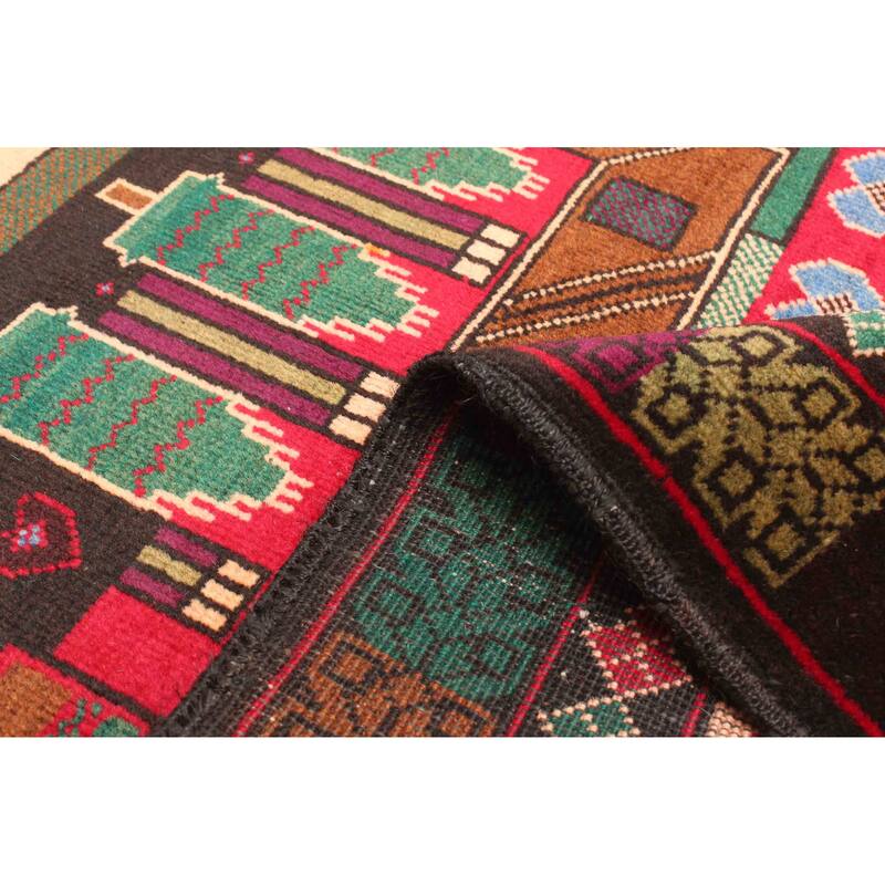 ECARPETGALLERY Hand-knotted Teimani Red Wool Rug - 2'8 x 4'7