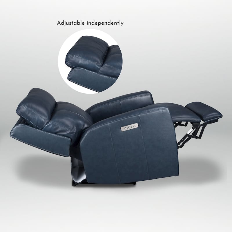 Genuine Leather Zero Gravity Power Recliner Chair with Power Headrest, USB&USB-C Port