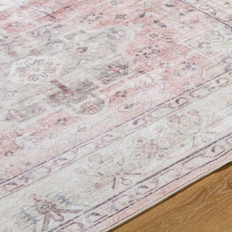 Livabliss Traditional Lavable Medallion Washable Area Rug