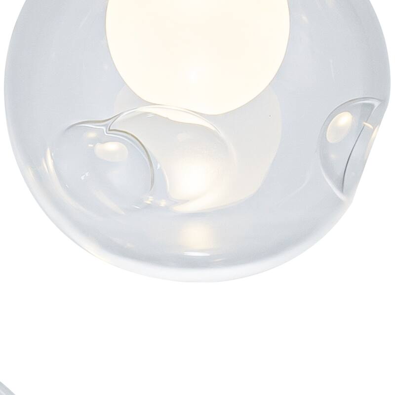 Modern Textured Glass Globe Pendant Light Frosted Shade Dining Room