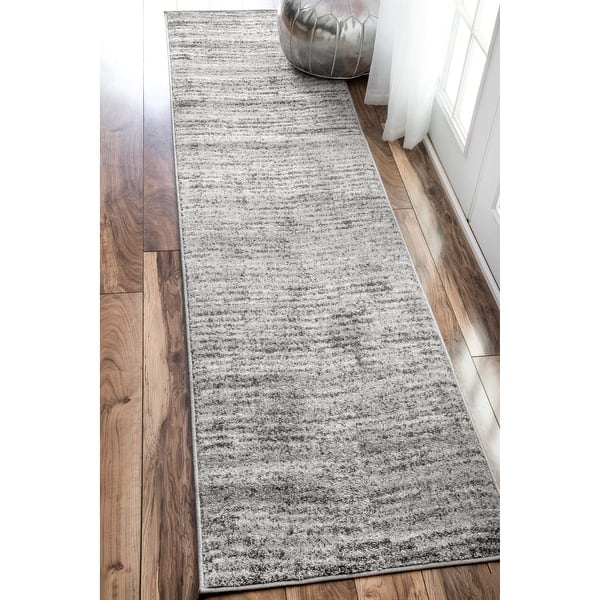 slide 2 of 11, Nuloom Sherill Abstract Transitional Area Rug 2' 6" x 14' - Grey