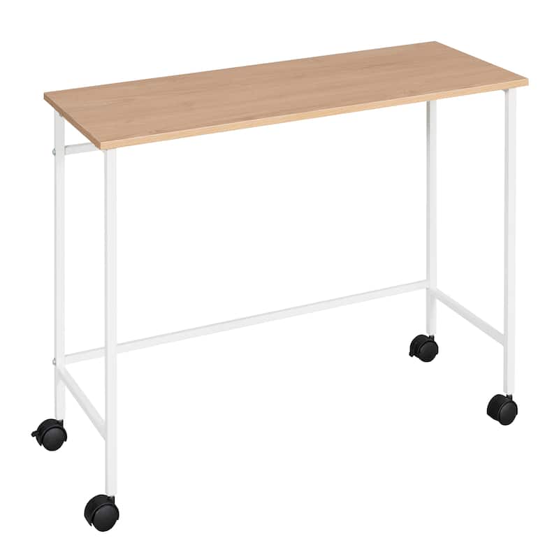 Twin Size Metal Loft Bed with Desk and Shelves for Kids, Teens, Girls, Boys
